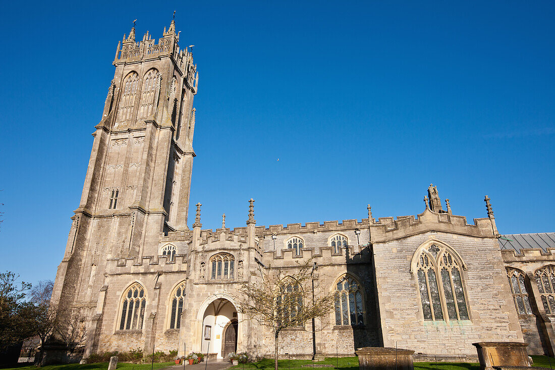 Facade Of Church,Glastonbury,Somerset,England