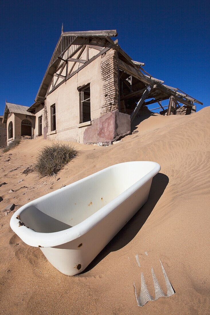 Bathtub In Abandoned Town,Kolmanskop Ghost Town,Namibia