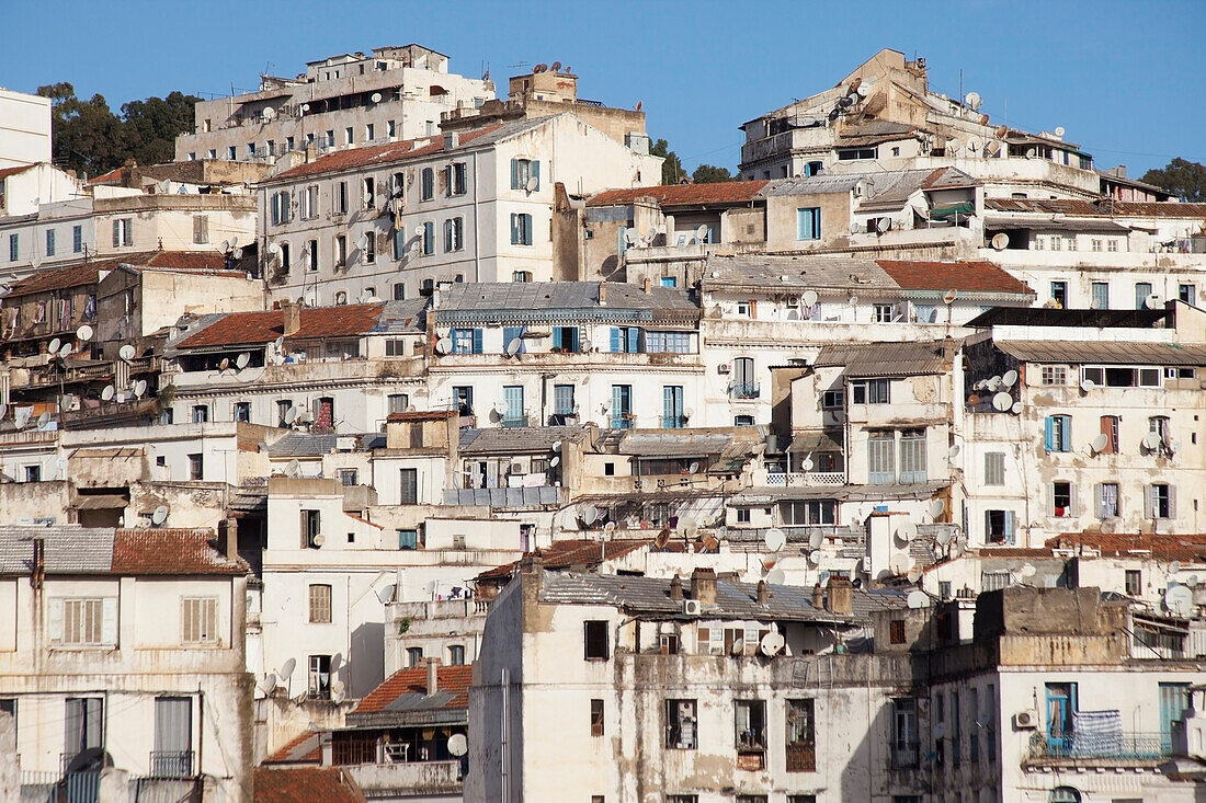 Blick auf die Kasbah, vom Hotel Safir aus gesehen, Algier, Algerien