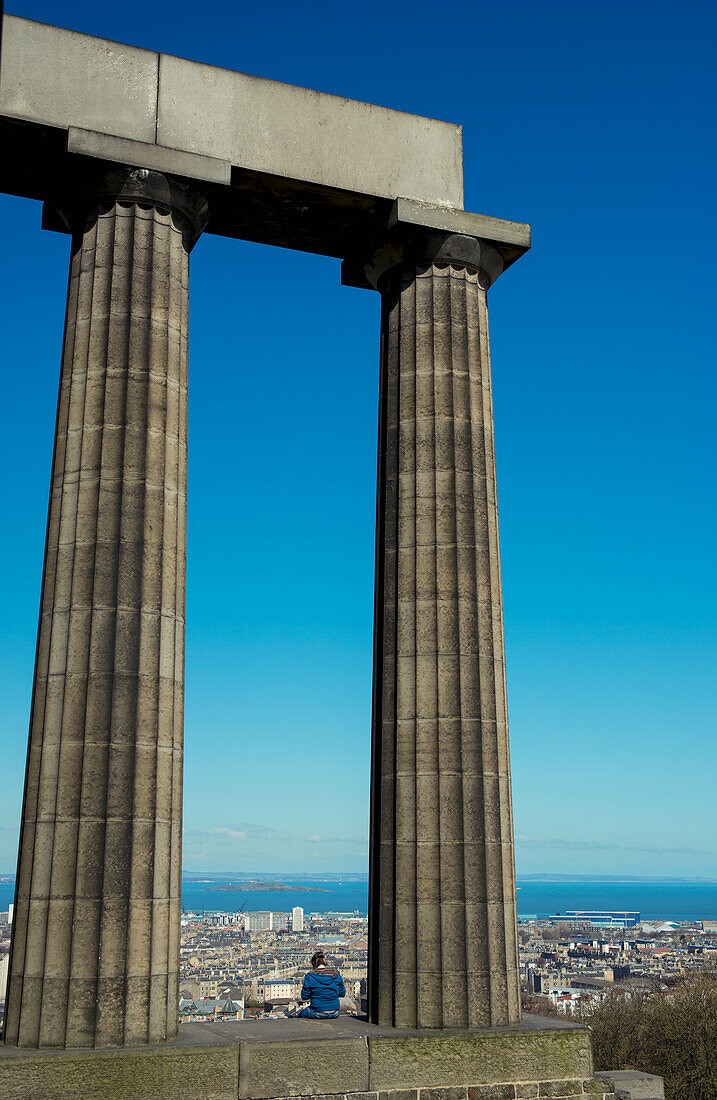 Nationales Monument in Calton Hill,Edinburgh,Schottland