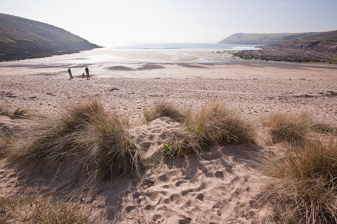 Manorbier Beach,Pembrokeshire Coast Path,Wales,United Kingdom