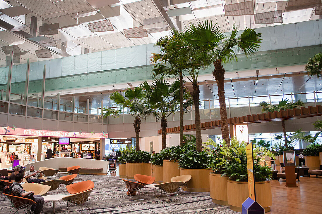 Interior Of An Airport Terminal,Singapore