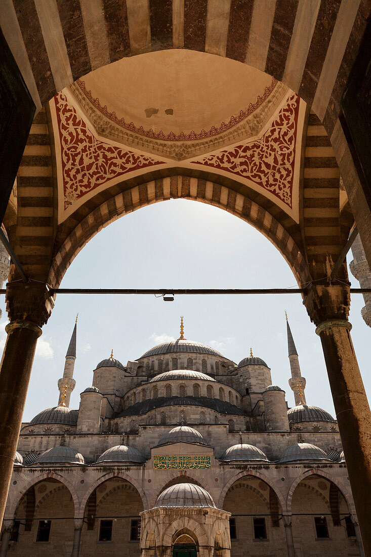 Der Blick vom Innenhof der Blauen Moschee,Istanbul,Türkei