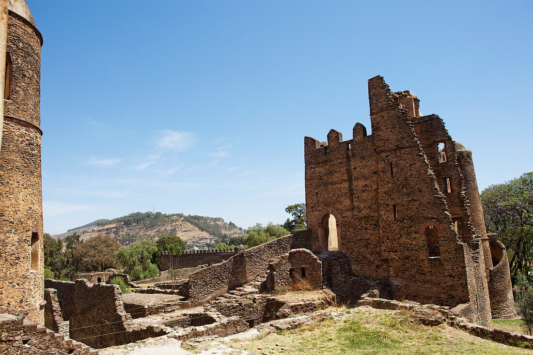 Der Palast von König Fasilides aus dem siebzehnten Jahrhundert, Gondar, Äthiopien