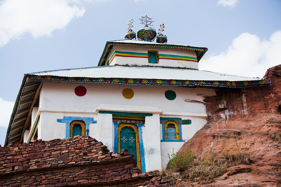 Church Building With Colourful Painted Trim,Tigray Region,Ethiopia