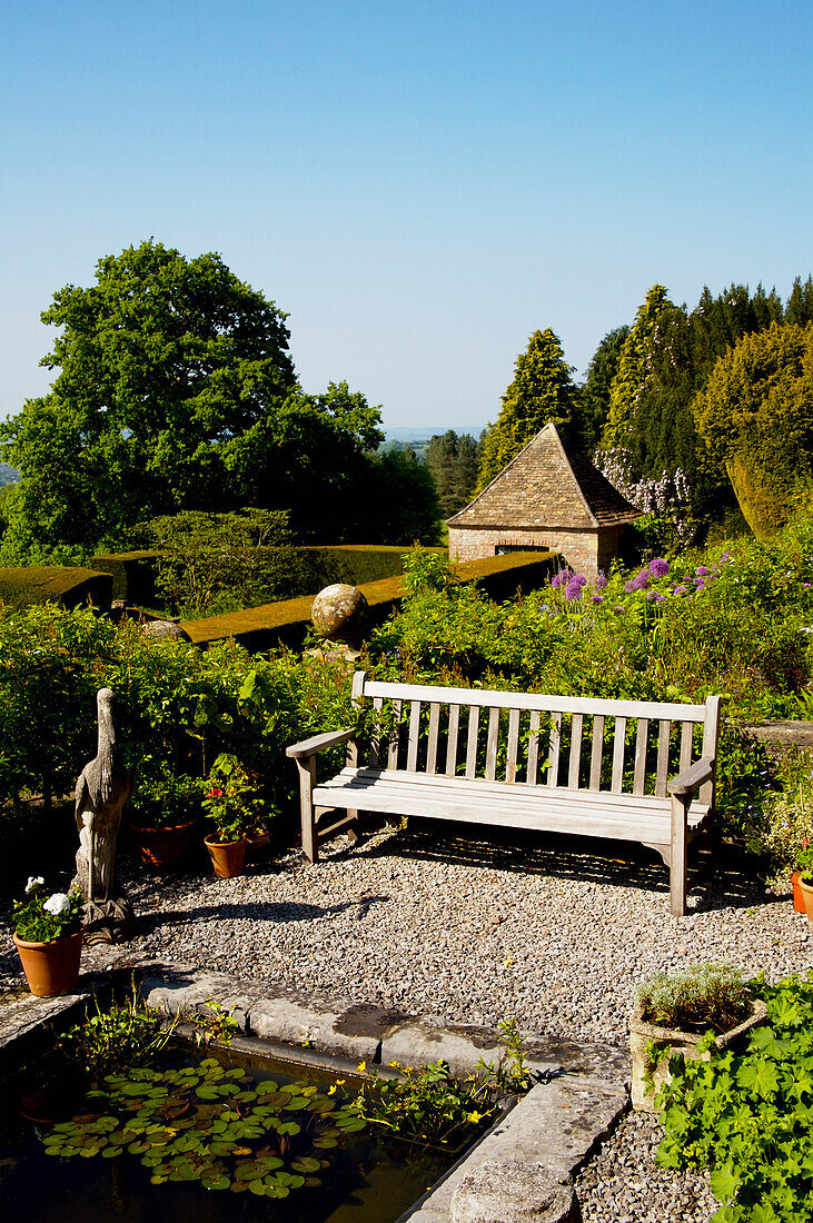 A Bench In The Gardens,Milton Lodge Gardens,Wells,Somerset,England