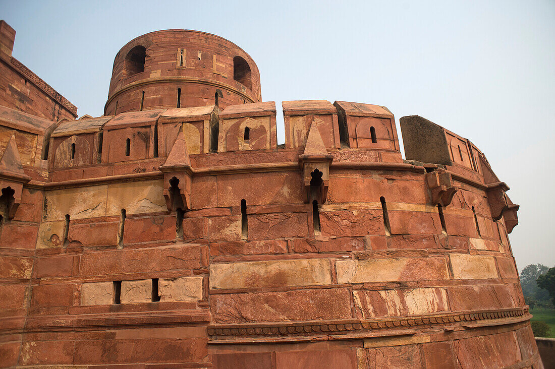 Teil des Roten Forts von Agra, einer Weltkulturerbestätte in Agra, Indien, Agra, Uttar Pradesh, Indien