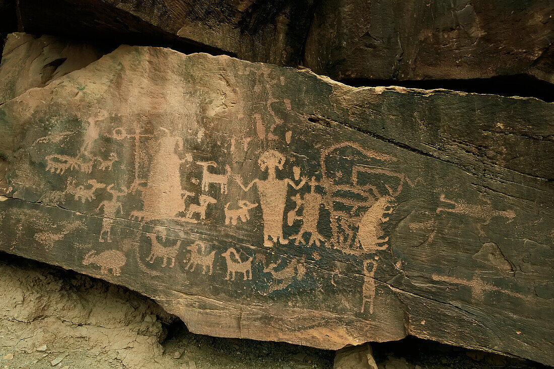 Close view of a petroglyph found in Nine Mile Canyon,Utah,USA,Price,Utah,United States of America