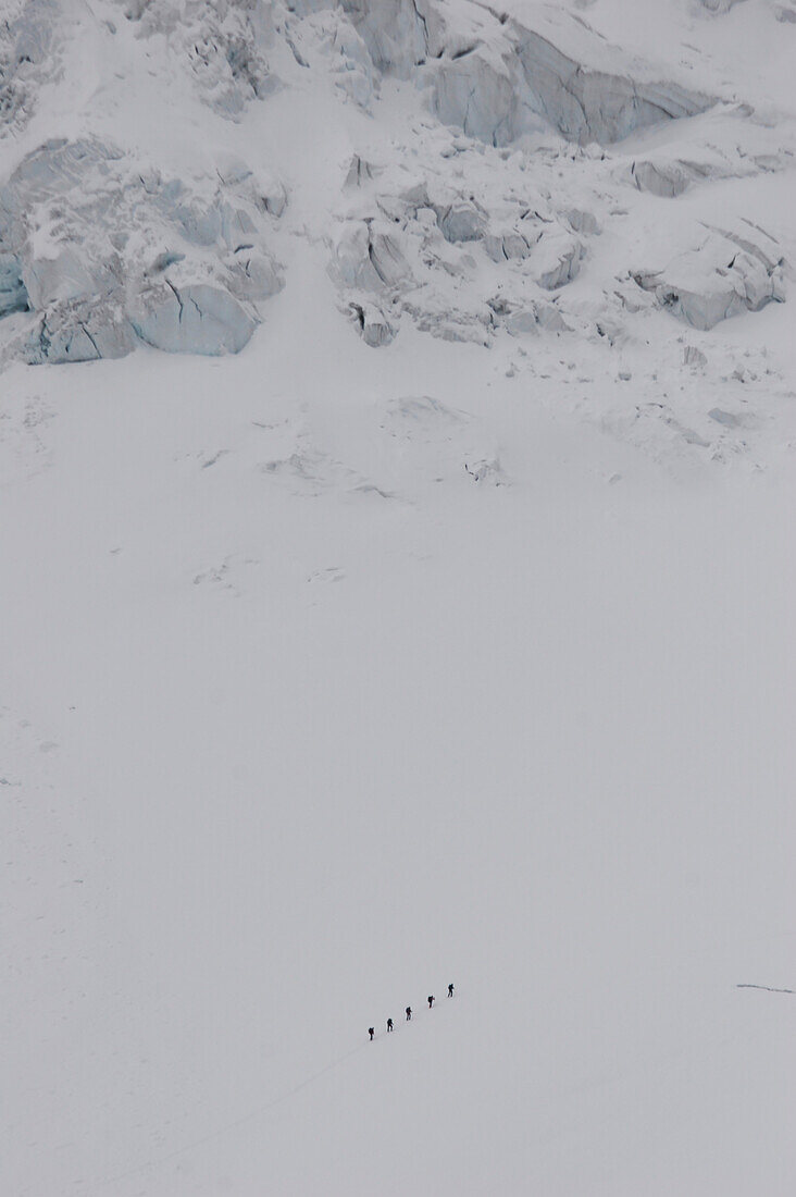 Climbers traverse slopes to reach Austria's second highest mountain,Mittelberg,Austria