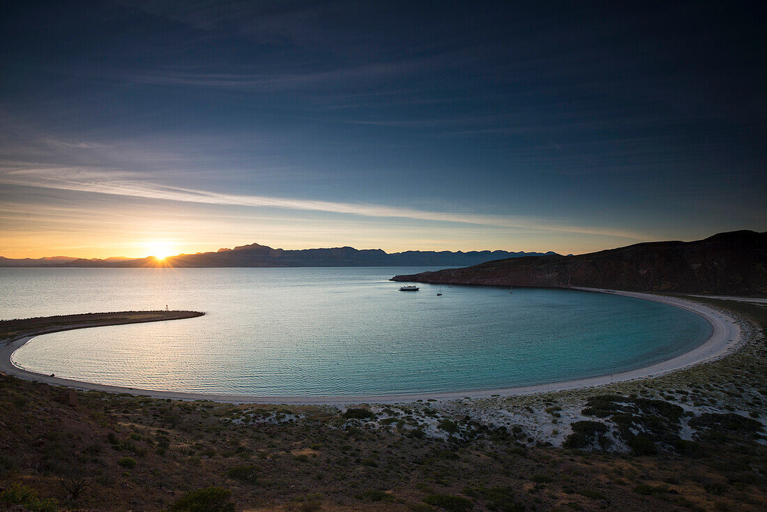 Sonnenuntergang über der Sea of Cortez, Baja California, Mexiko