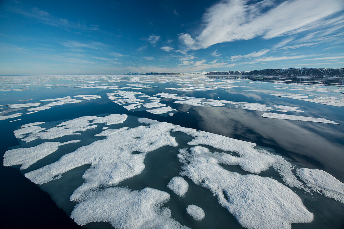 Drift ice in the Freemundsen Passage,Svalbard,Norway