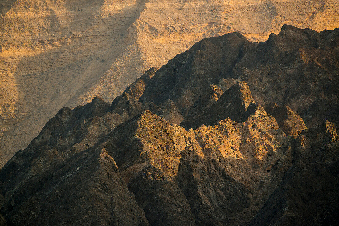 Craggy coastline off Oman,Oman