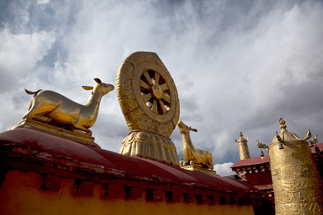 Details atop Jokhang Temple,Lhasa,Tibet