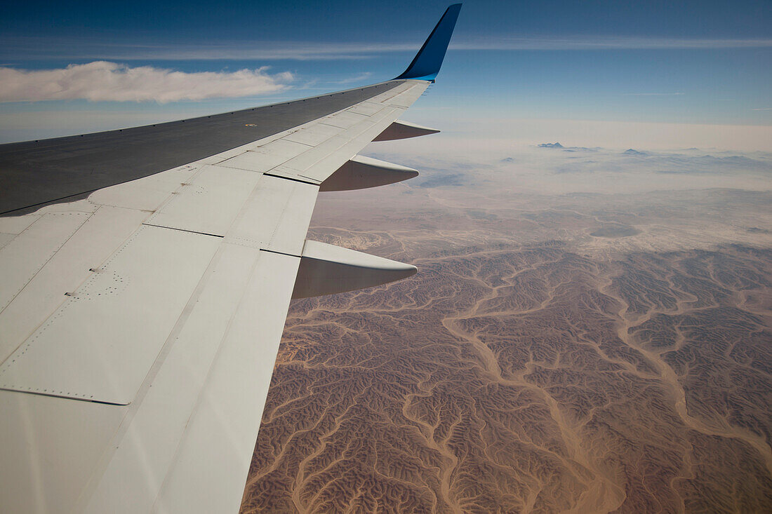 Flug über die Wüste von Luxor nach Kairo,Ägypten