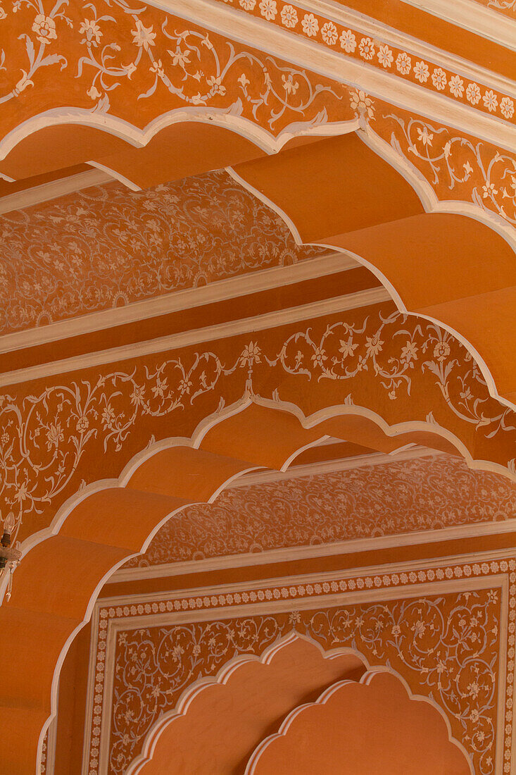 Details of the intricate architecture of City Palace in Jaipur,Jaipur,Rajasthan State,India