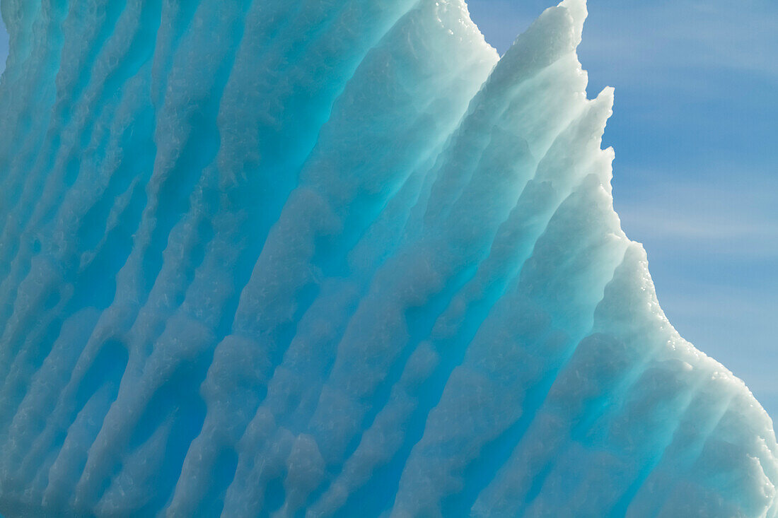 Sunlight filters through blue Antarctic ice,Antarctica