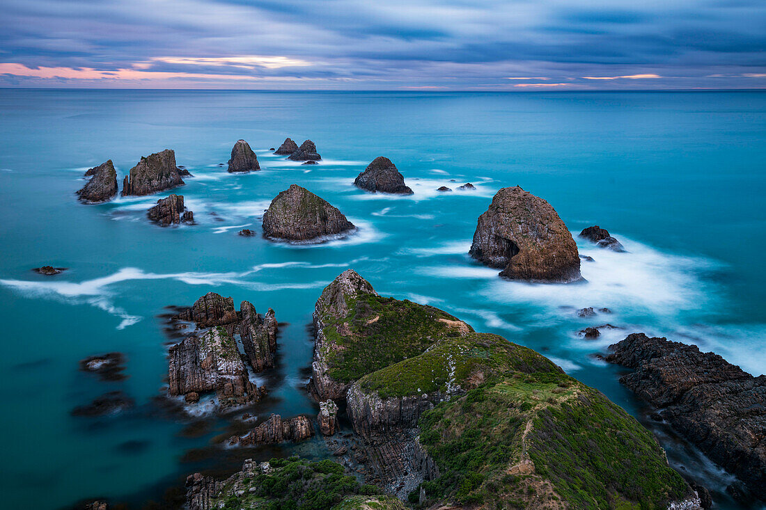 Nugget Point on the coast of the South Island of New Zealand.,Otago,New Zealand