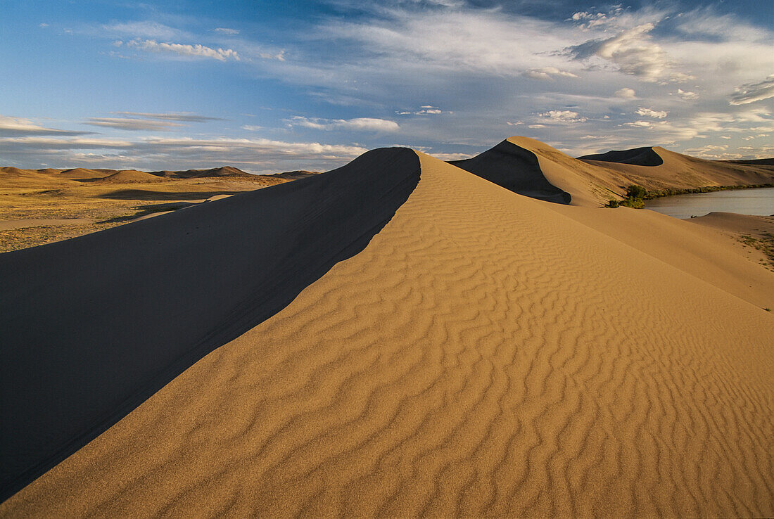 Windgepeitschte Sanddünen in Idaho,Idaho,Vereinigte Staaten von Amerika