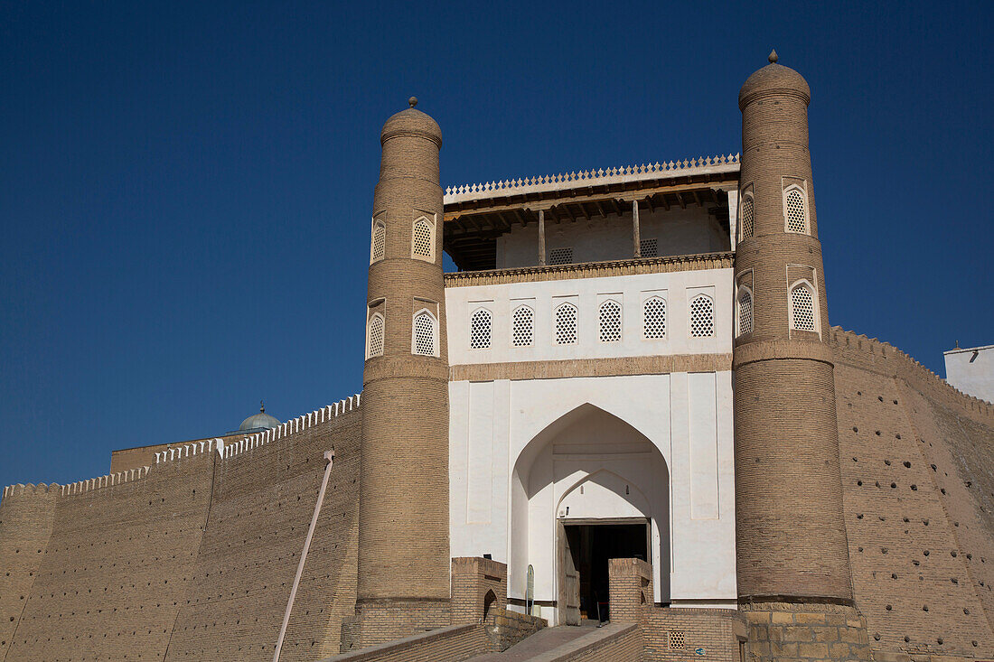 East entrance of the Ark of Bukhara in Uzbekistan,Bukhara,Uzbekistan