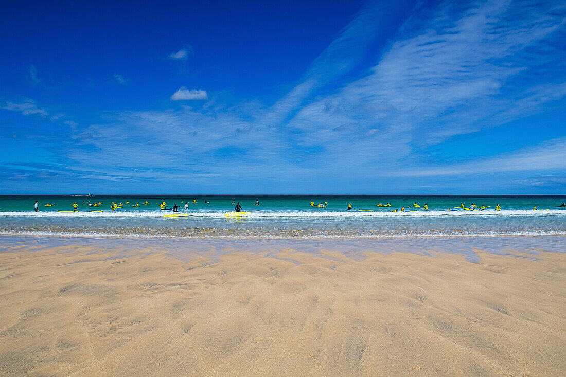 Surfer,St. Ives Strand,Cornwall,England