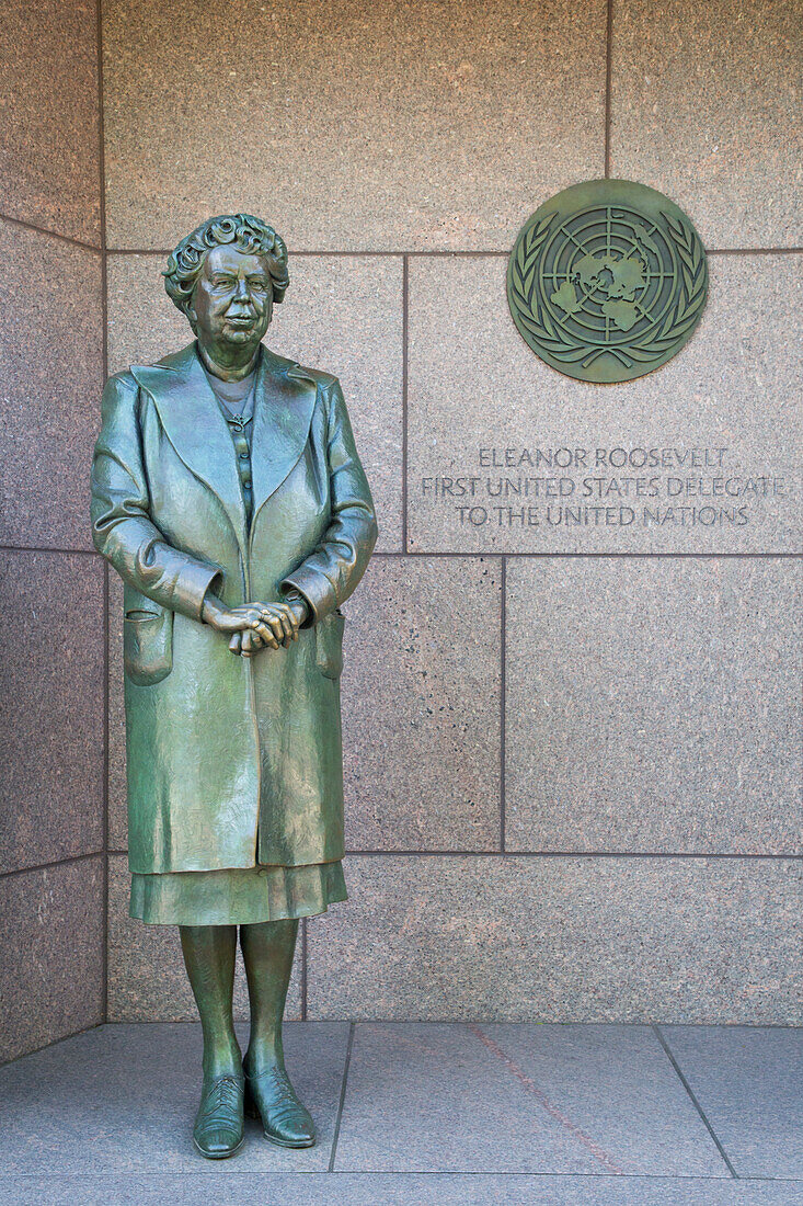 Statue of Eleanor Roosevelt,Franklin Delano Roosevelt Memorial,Washington D.C.,United States of America