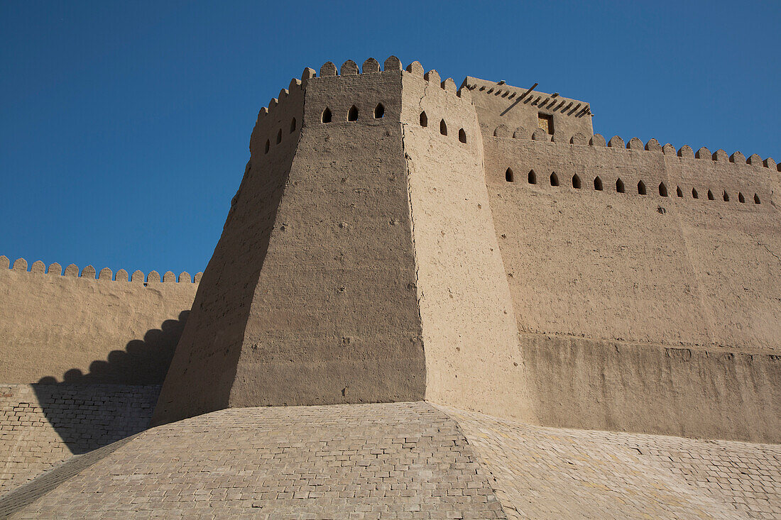 Festungsmauer in Itchan Kala, Chiwa, Usbekistan