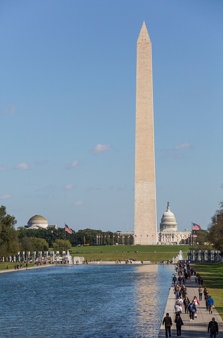 Washington Monument taken from Lincoln Monument,Washington D.C.,United States of America