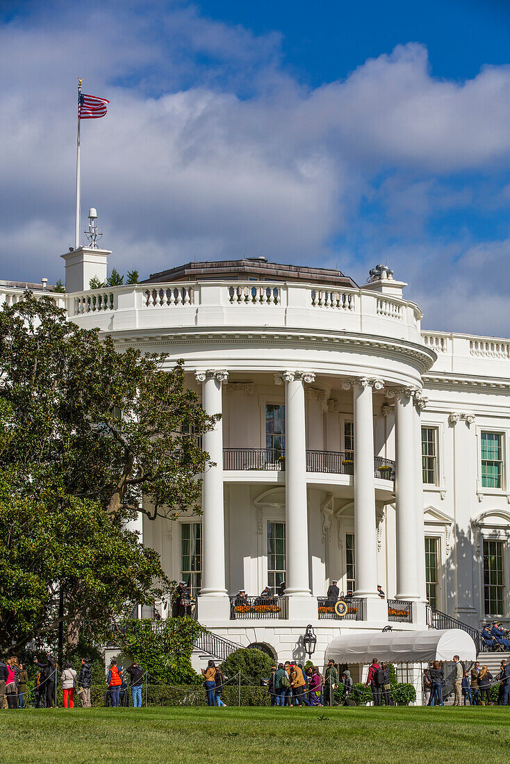 Südlicher Portikus, Weißes Haus, Washington D.C., Vereinigte Staaten von Amerika