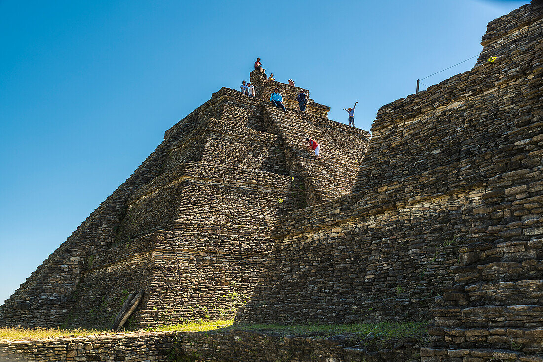 Tonina, die präkolumbianische Ausgrabungsstätte und Ruinenstadt der Maya-Zivilisation, Chiapas, Mexiko