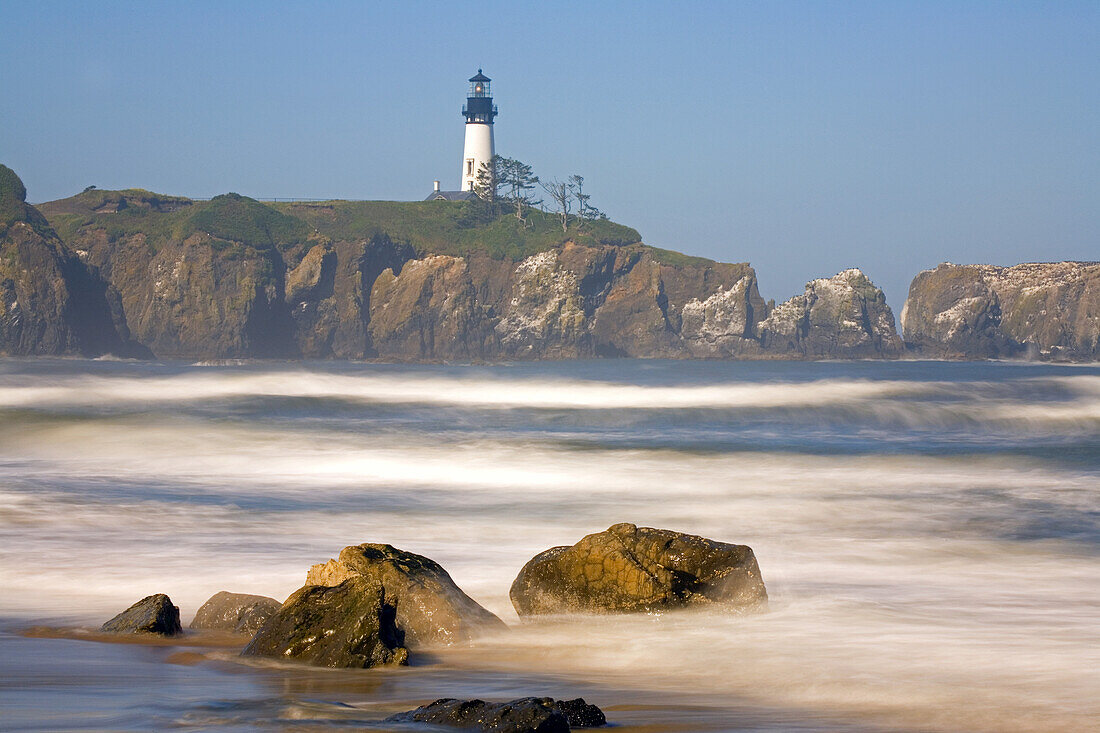 Yaquina Head Light along the Oregon coast,Yaquina Bay State Park,Oregon,United States of America