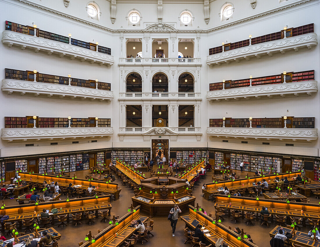 La Trobe Lesesaal, Staatsbibliothek von Victoria, Melbourne, Victoria, Australien