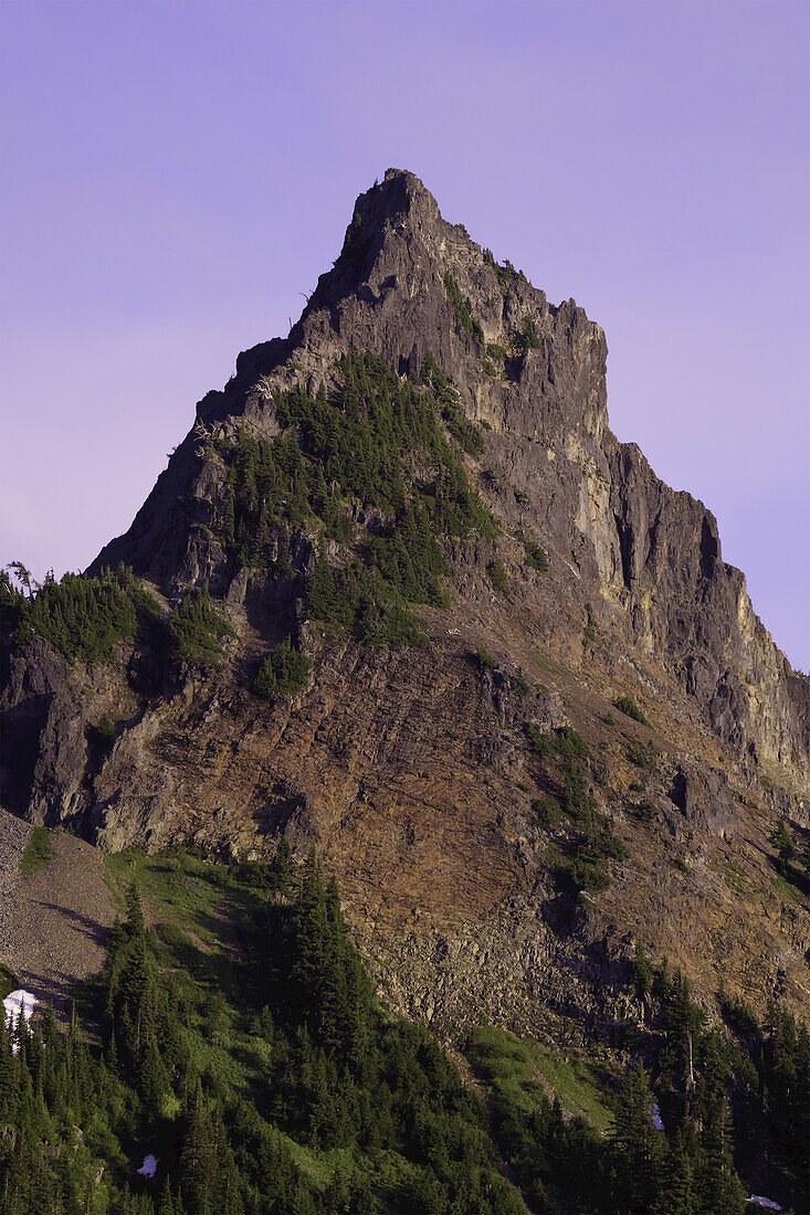 Rugged mountain peak in the Tatoosh Range in Mount Rainier National Park,Washington,United States of America