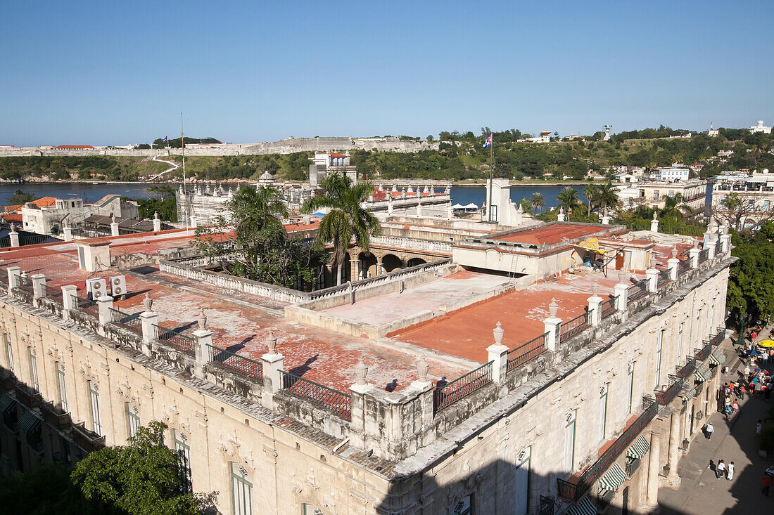 The architecture and buildings of downtown Havana are visible from this elevated view.,Havana,Cuba