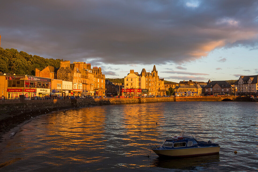 The harbour at sunset in Oban,Scotland,Oban,Argyll and Bute,Scotland