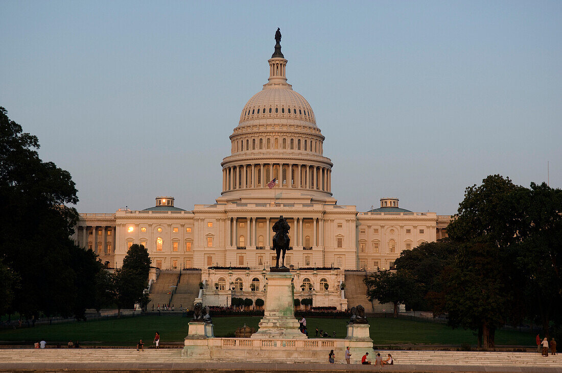 The United States Capitol Building on the mall in Washington DC,USA,Washington,District of Columbia,United States of America