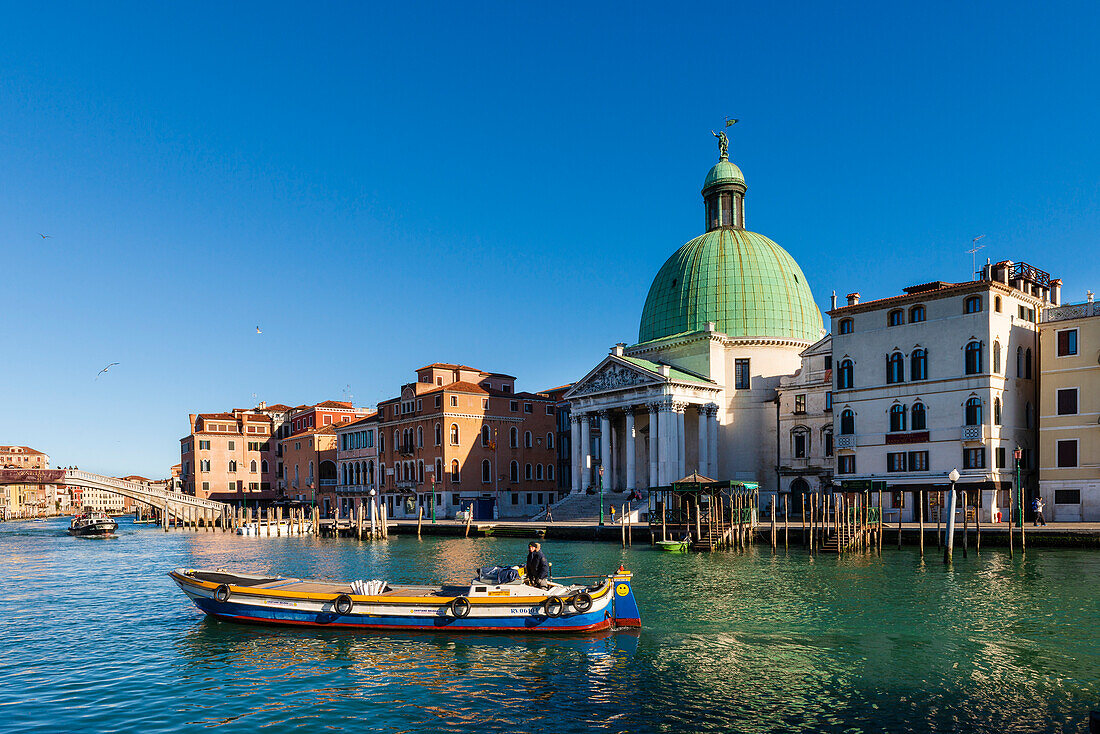 Church of San Simeone Piccolo on the Grand Canal in Sestiere Santa Croce,Venice,Venice,Veneto,Italy