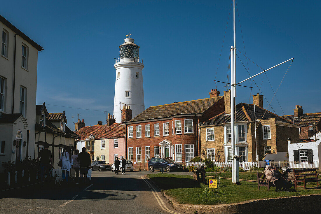 Southwold town and lighthouse,Suffolk,UK,Southwold,Suffolk,England