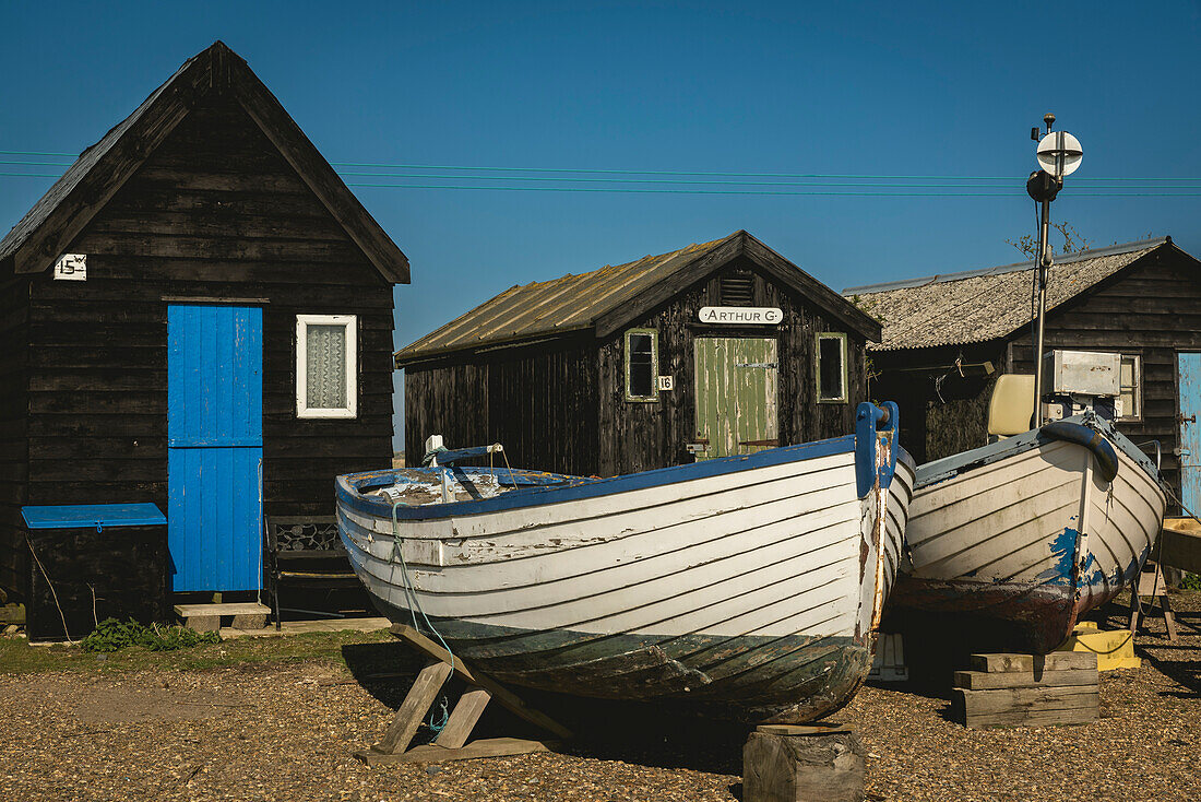 Fischerhütten und Boote,Southwold,Suffolk,UK,Southwold,Suffolk,England