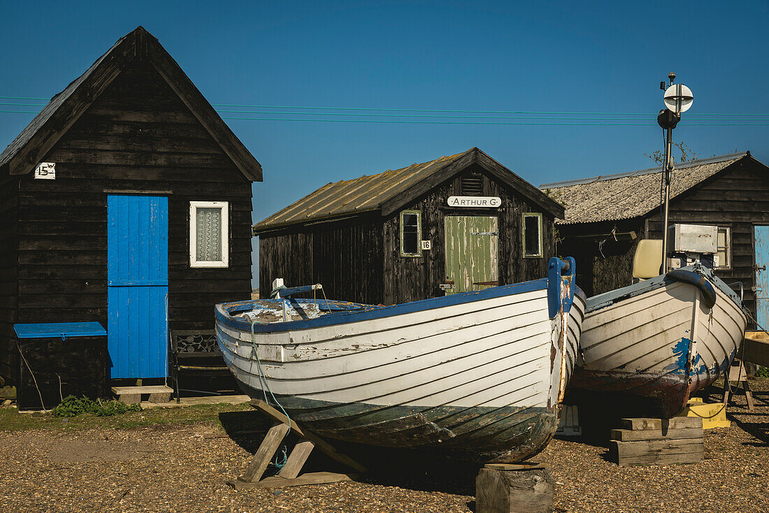 Fishing huts and boats,Southwold,Suffolk,UK,Southwold,Suffolk,England