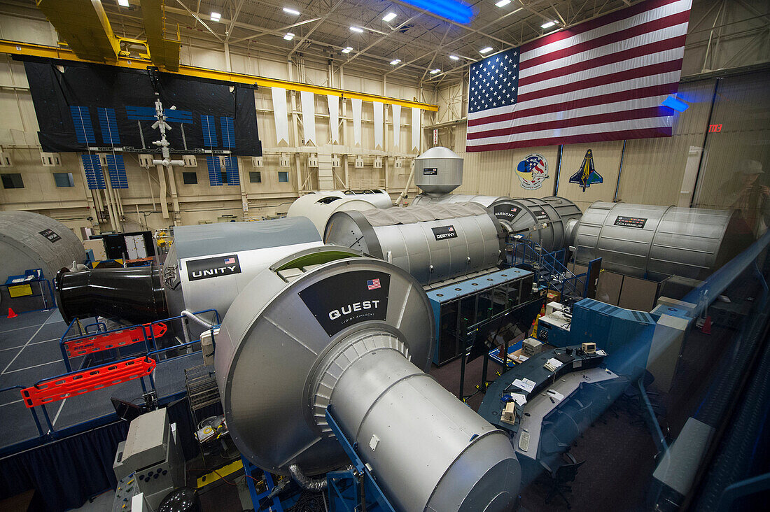 Im Inneren des Johnson Space Centers in Houston,Texas,USA,Webster,Texas,Vereinigte Staaten von Amerika