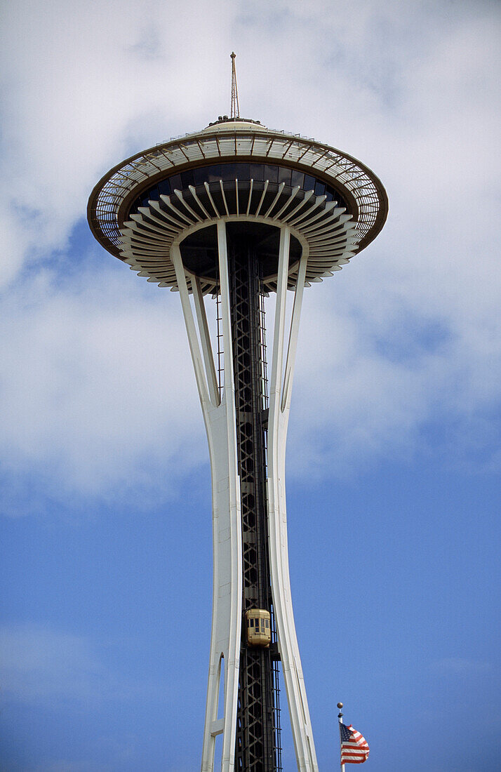 Space Needle observation deck and revolving restaurant,Seattle,Washington,United States of America