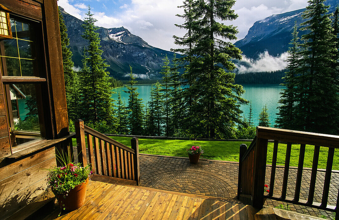 Emerald Lake and Lodge in Yoho National Park,British Columbia,Canada,British Columbia,Canada