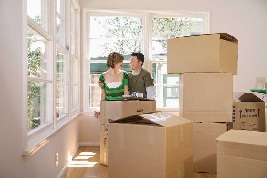 Couple Moving Into New Home