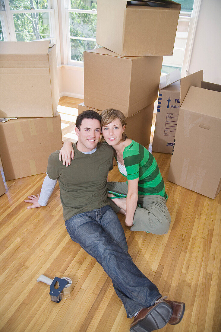 Couple Moving Into New Home