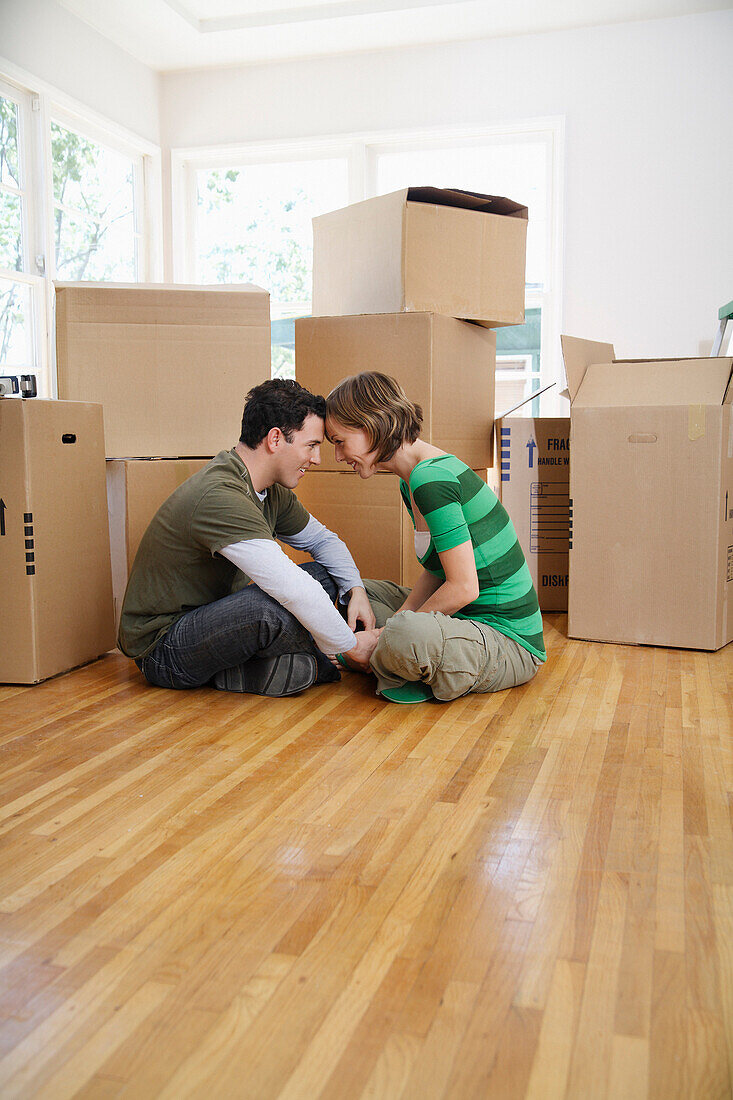 Couple Moving Into New Home