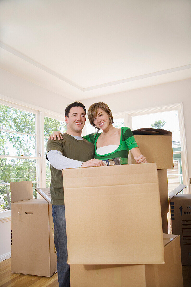 Couple Moving Into New Home