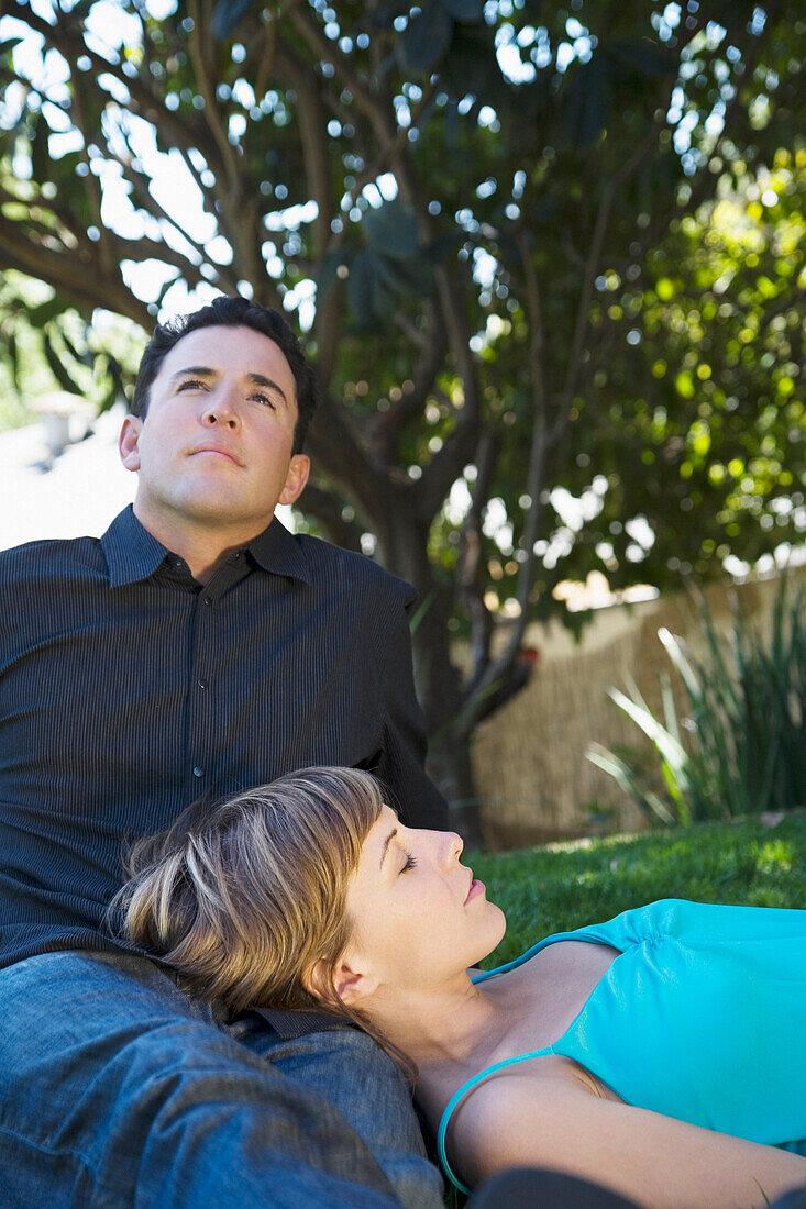 Couple on Lawn