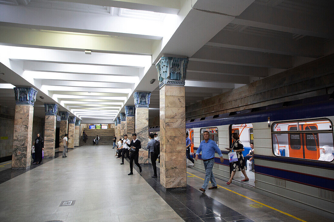 Toshkent Station for the Tashkent Metro in Uzbekistan,Tashkent,Uzbekistan