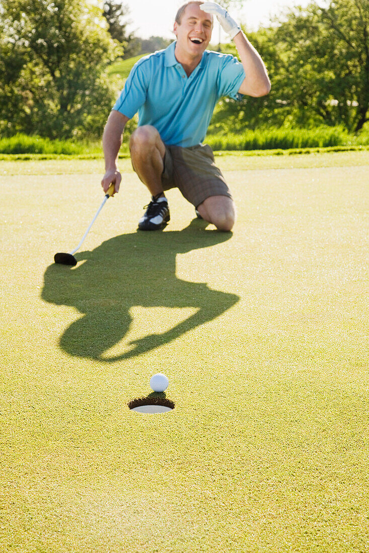 Man Playing Golf