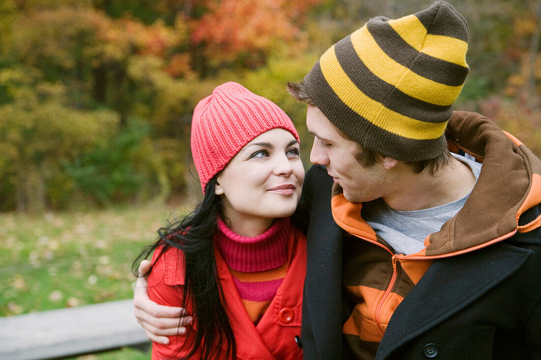 Couple Outdoors in Autumn